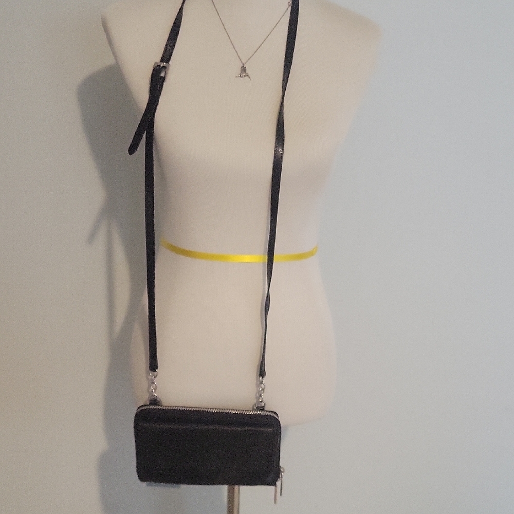 Hobo Black Crossbody Bag Wallet